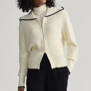 Varley | Sibley Soft Knit Jacket In Egret